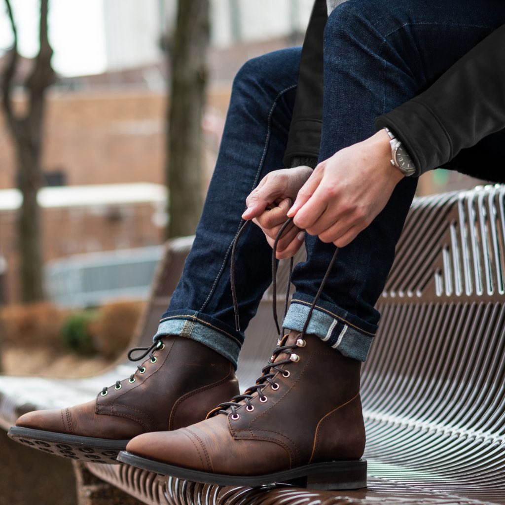 Vellano Frontier Goodyear Welt Lace-Up Leather Boot – Adobe Brown