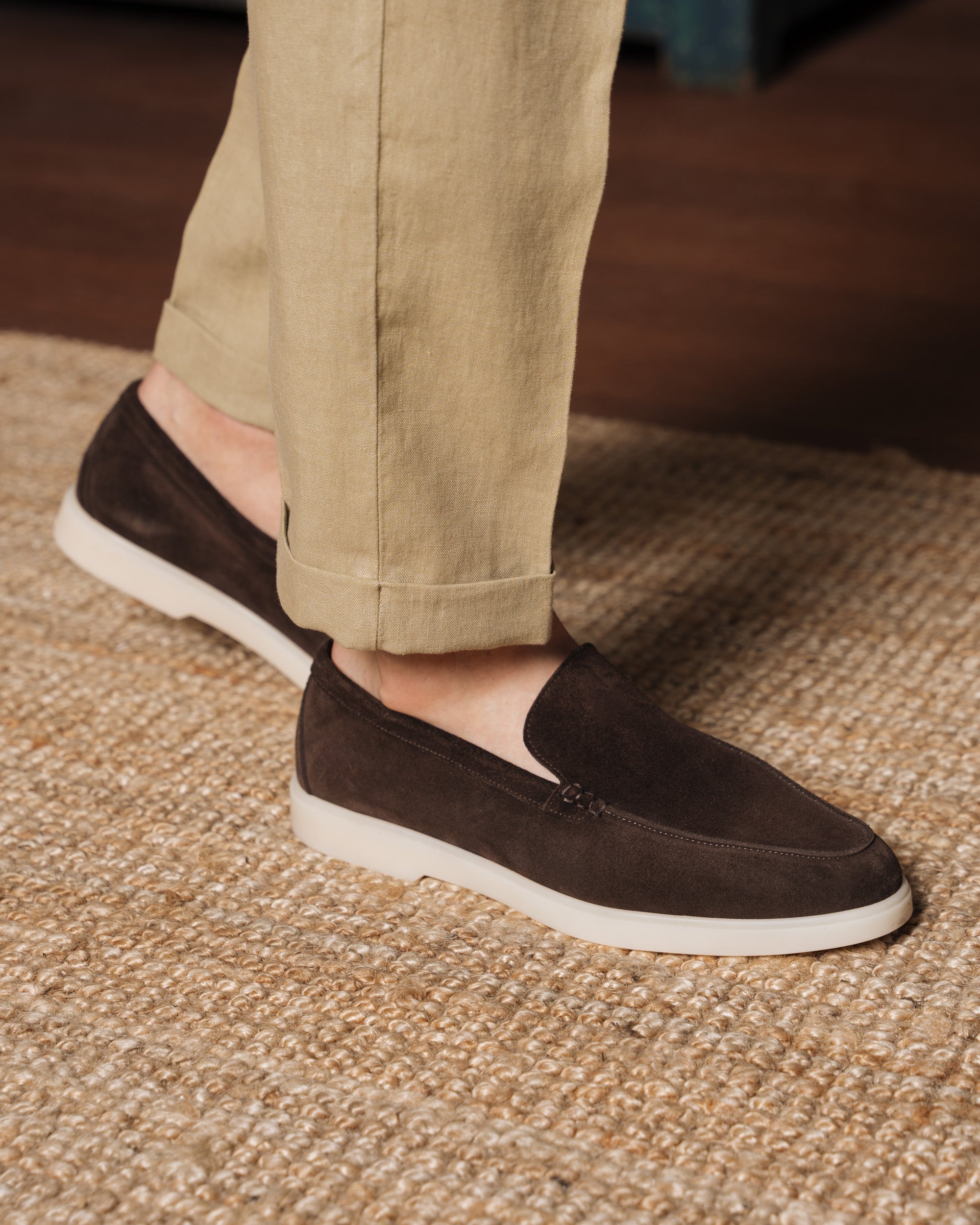 Vellano Calbridge Suede Loafers in Dark Brown