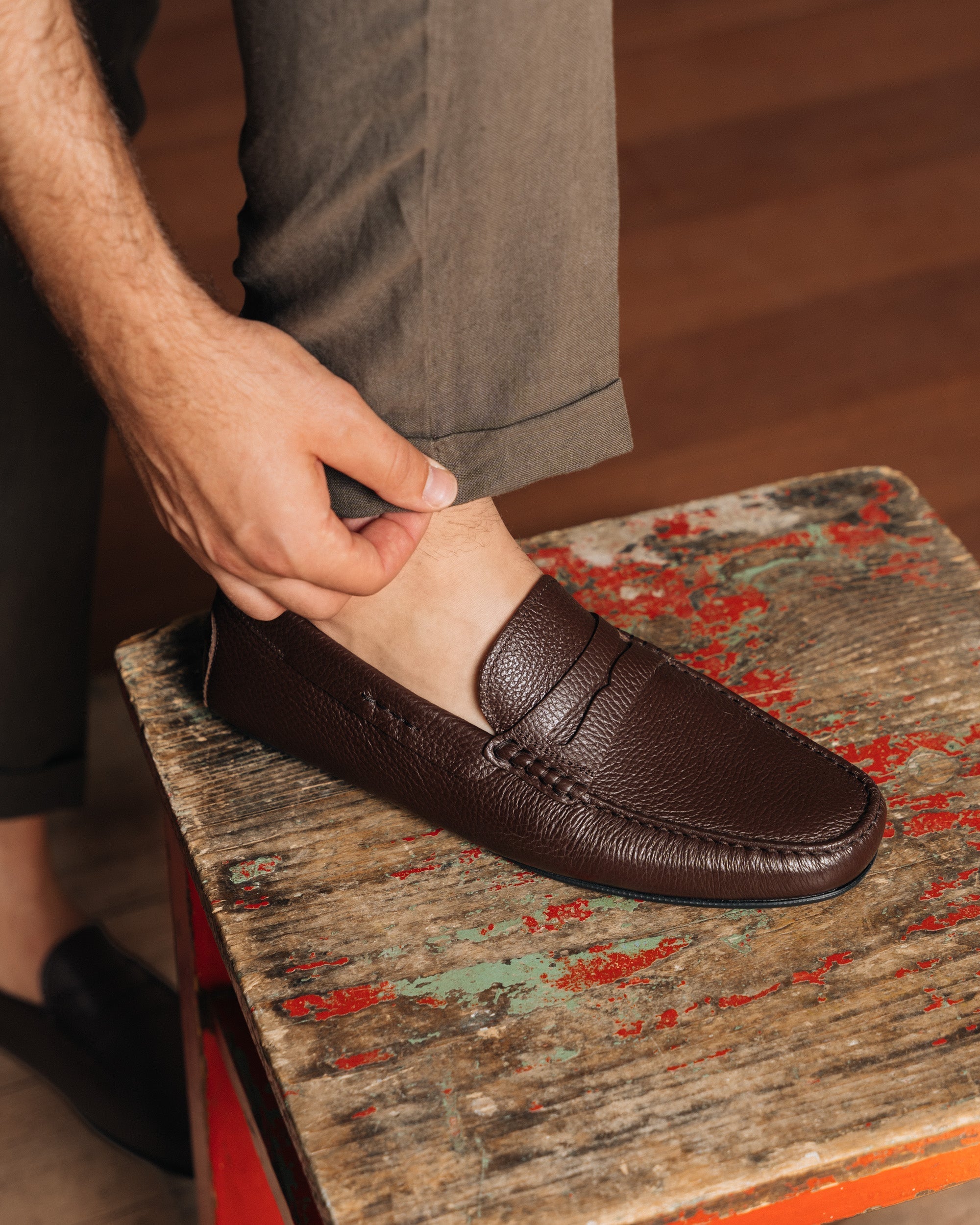 Vellano Eldwynd Brown Leather Moccasins