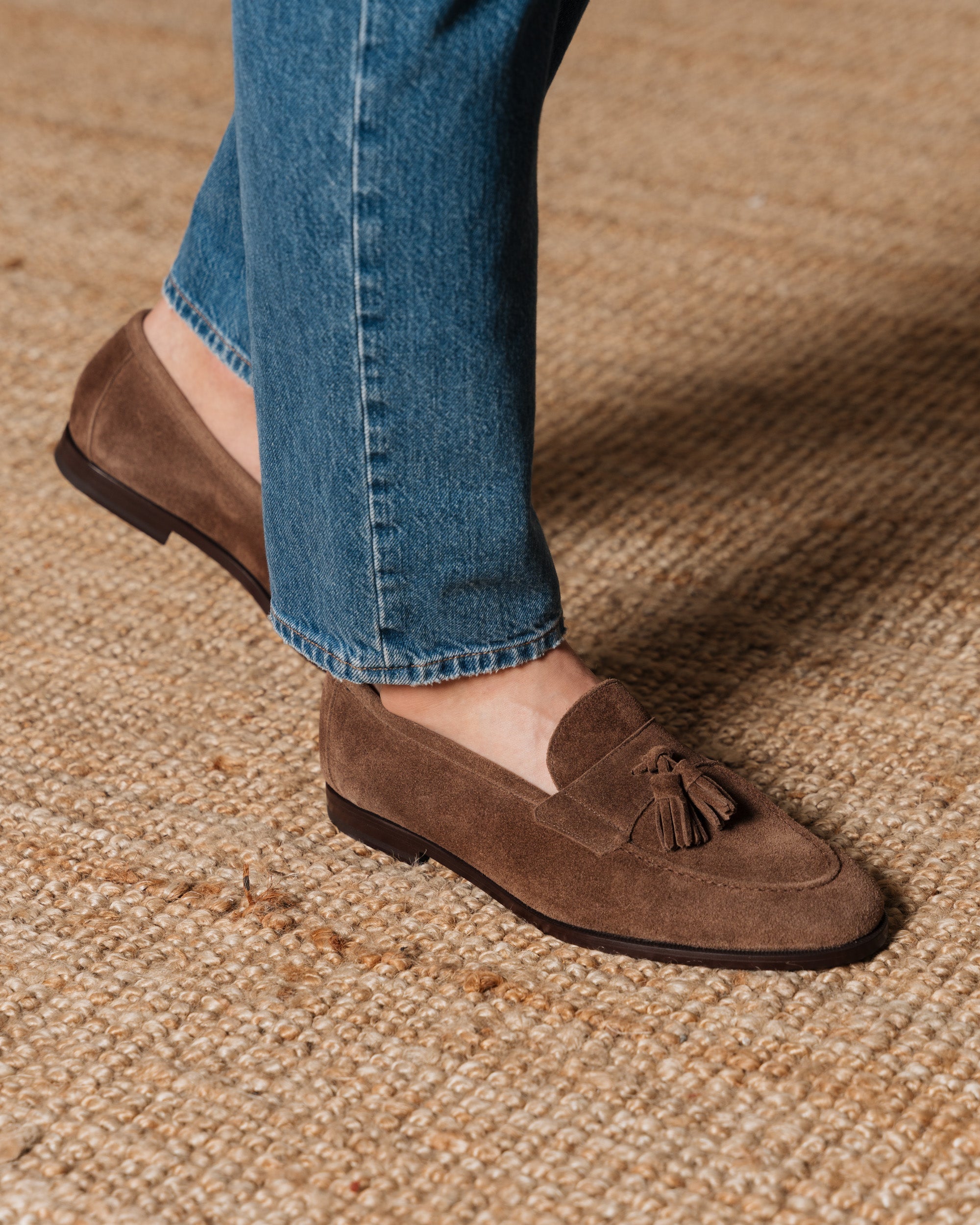 Vellano Straccadent Bark Brown Suede Loafers