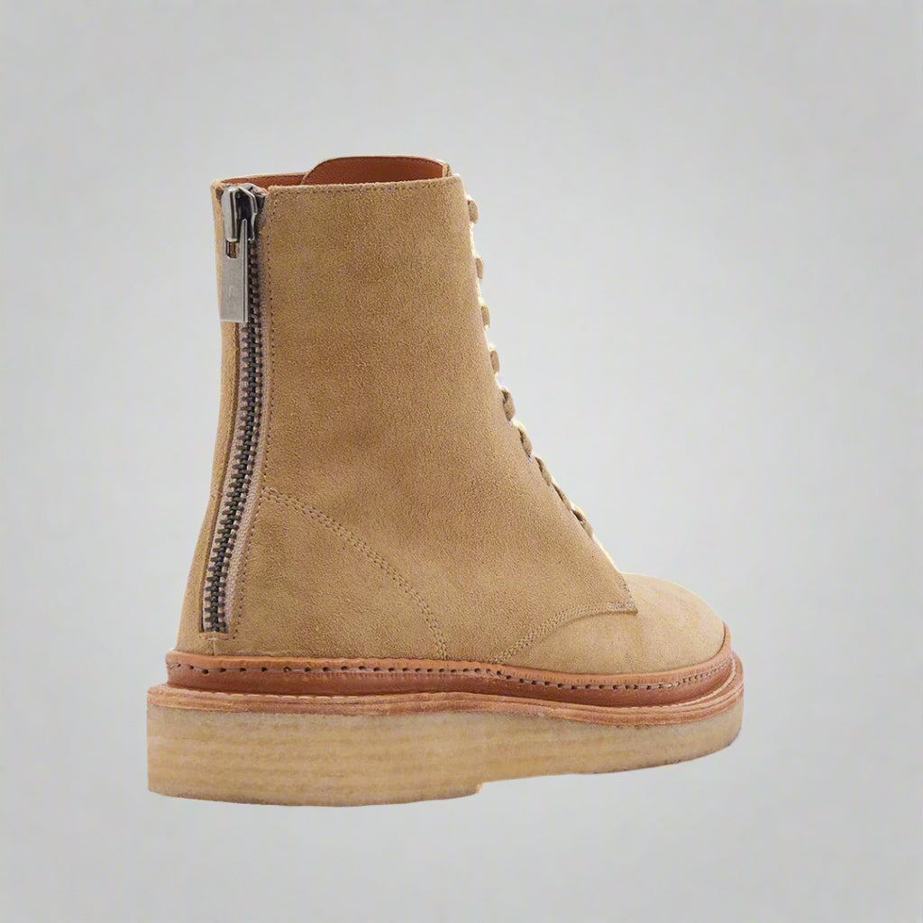 Vellano Combat Boots Beige Crepe Sole