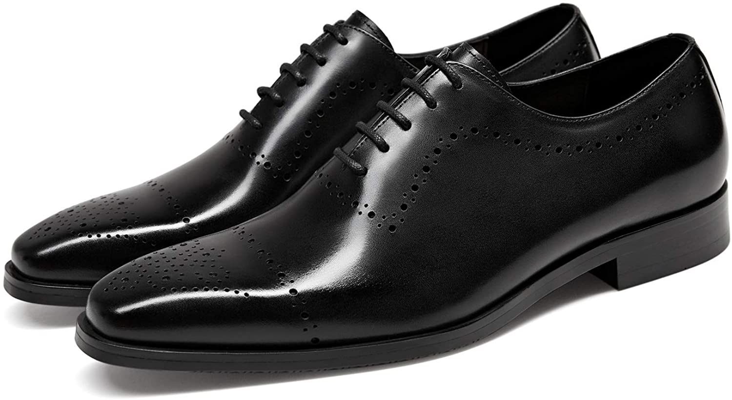 Vellano Allen Royal Black Brogue Derby Shoe