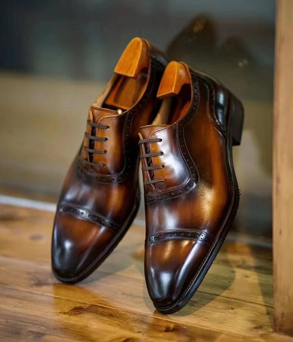 Vellano Somen Leather Brogue Oxford Shoes