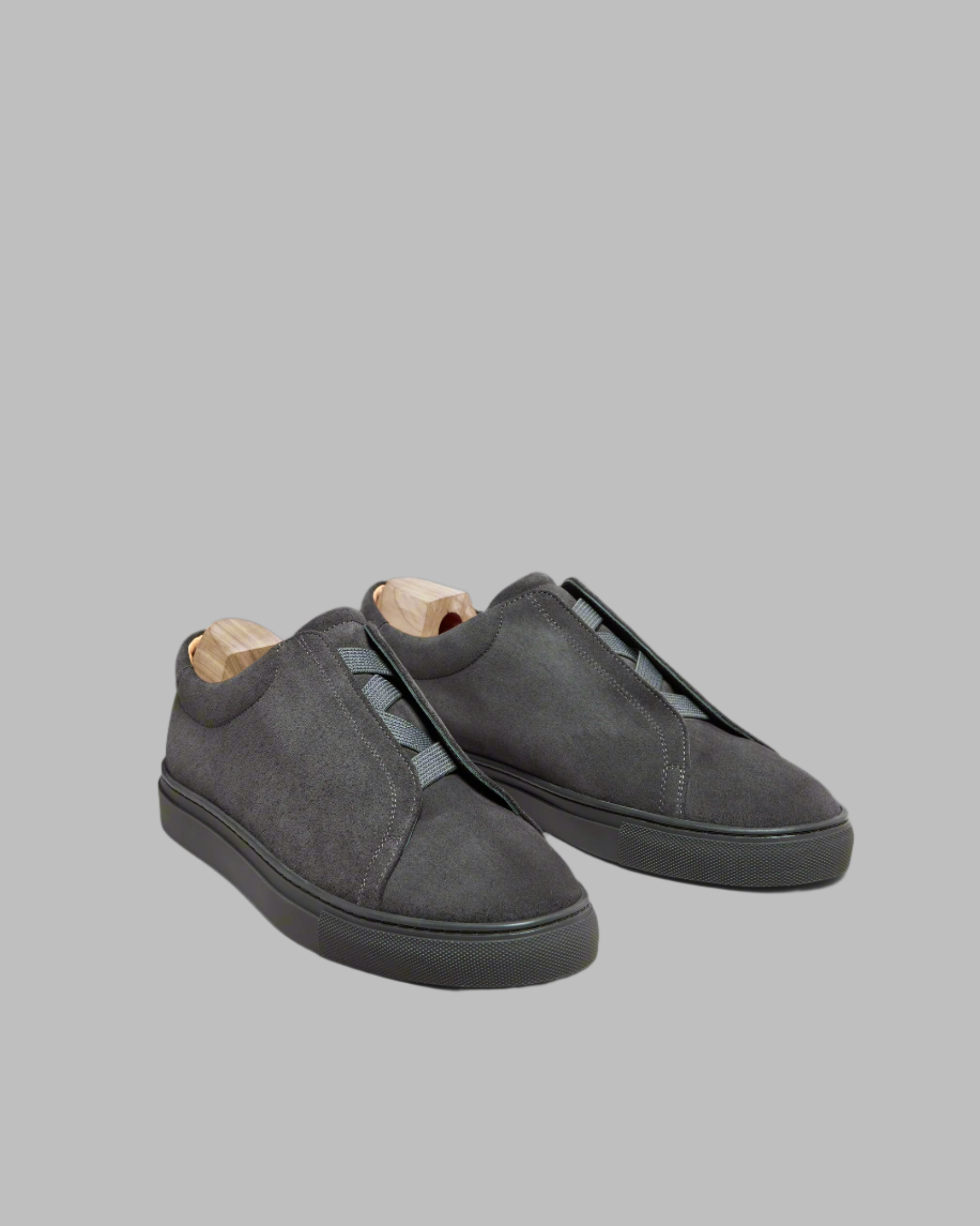 Vellano Alno Dark Grey Suede Slip On Sneakers