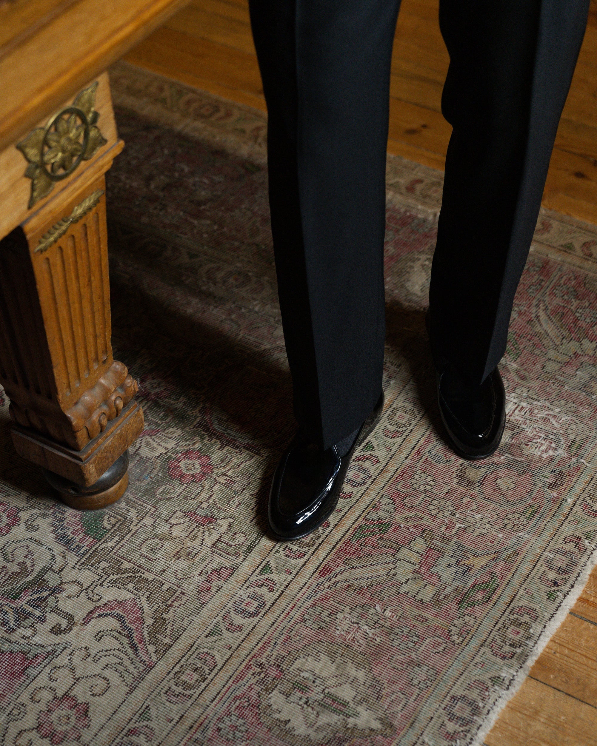Vellano Angby Black Patent Leather Loafers
