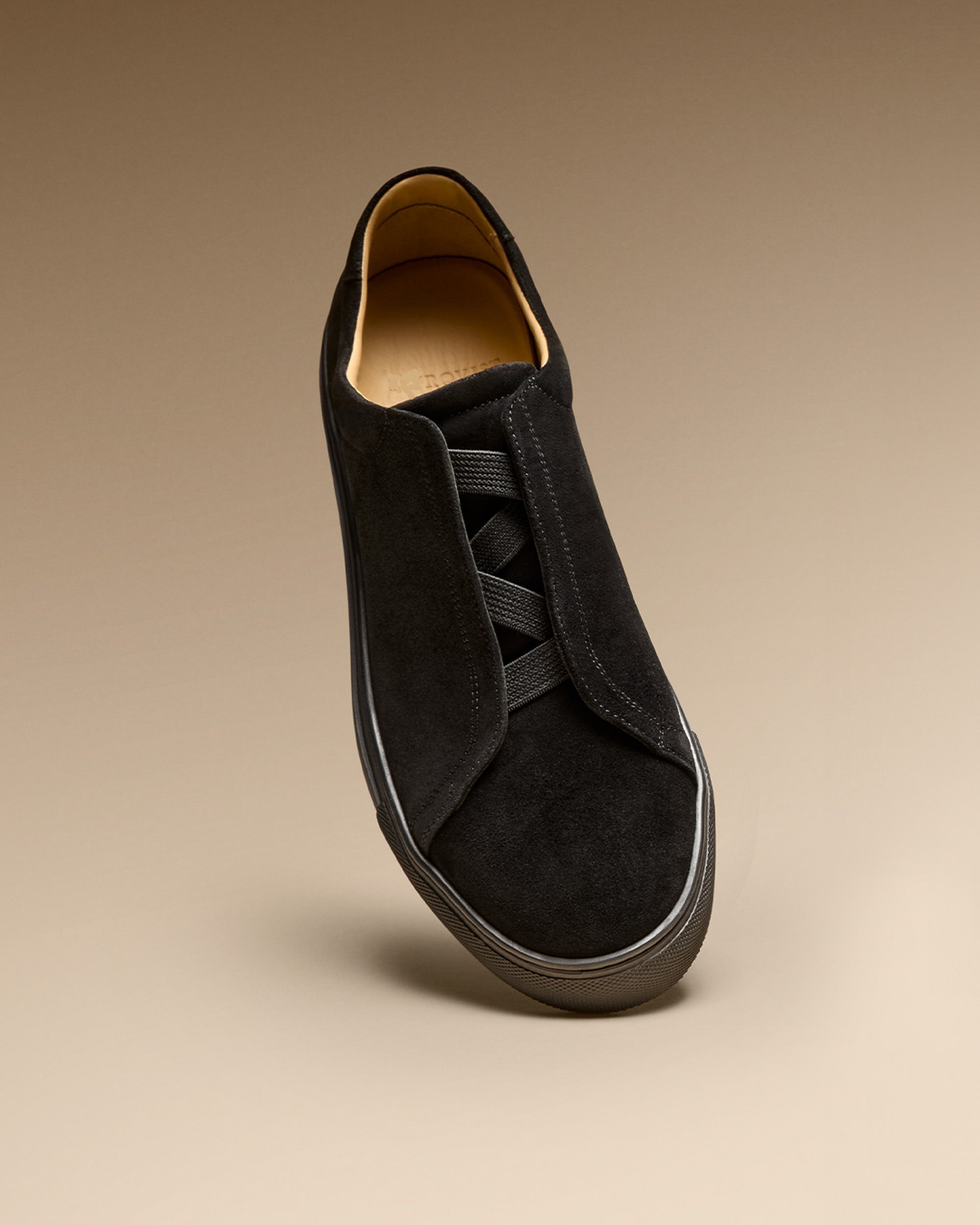 Vellano Alno Black Suede Slip On Sneakers