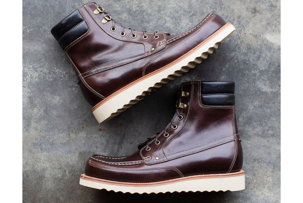 Vellano Natalia Brown Leather Derby Hiking Boots