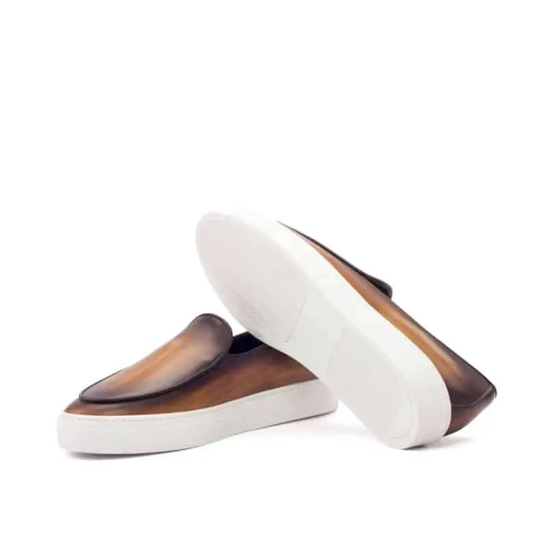 Vellano Martin Cognac Wood Texture Belgian Sneaker