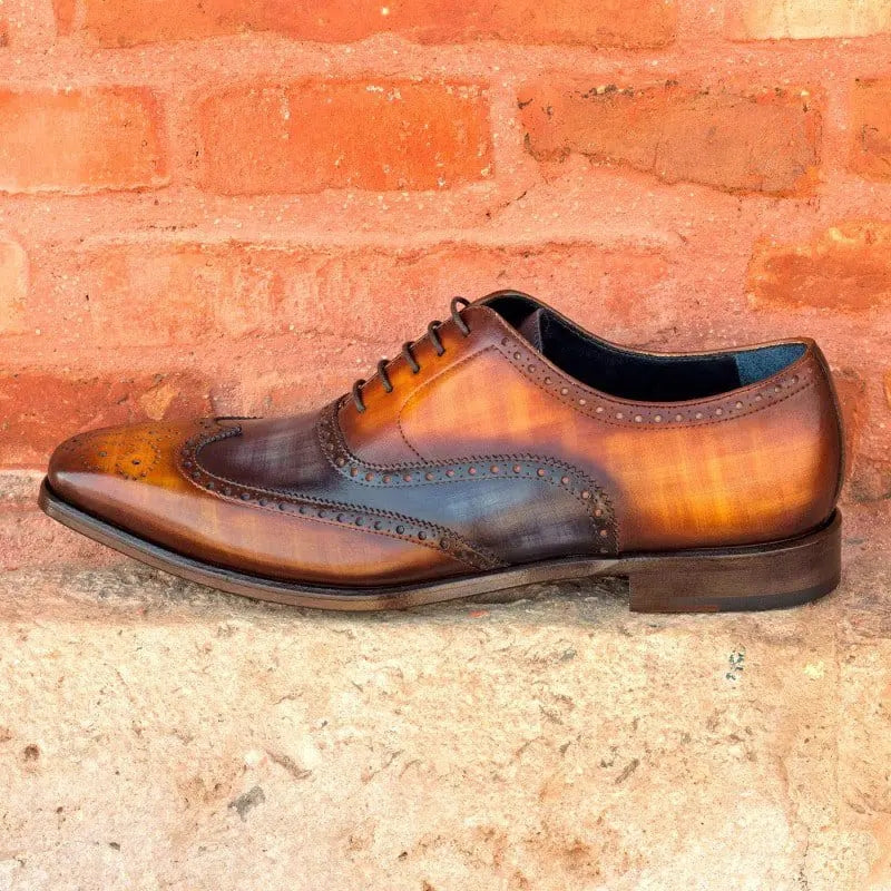 Vellano Coffee Tan Full Brogue Dress Shoe