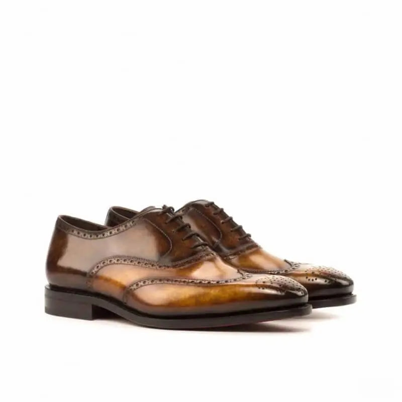 Vellano Cognac Earth Brown Brogue Dress Shoe