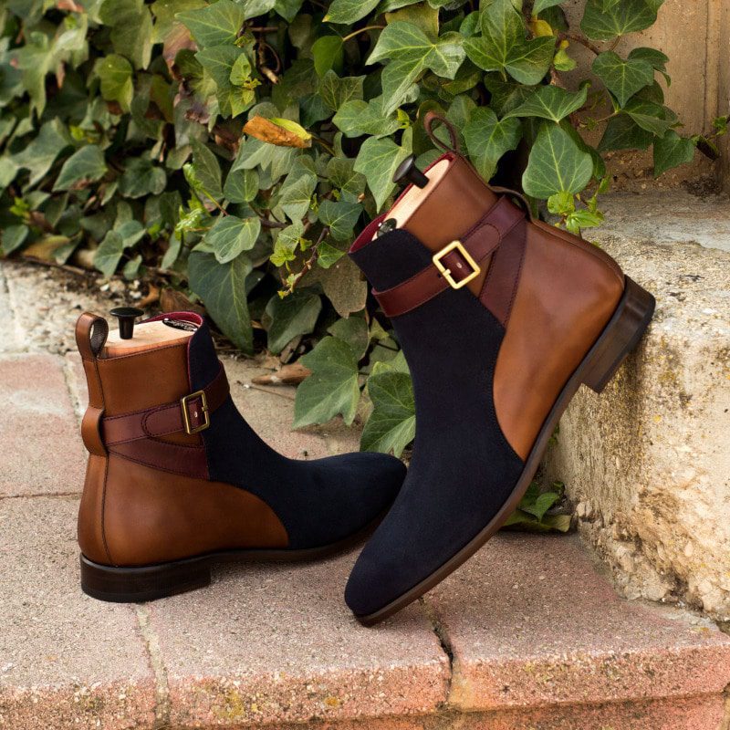 Vellano Navy Cognac Jodhpuri Boot