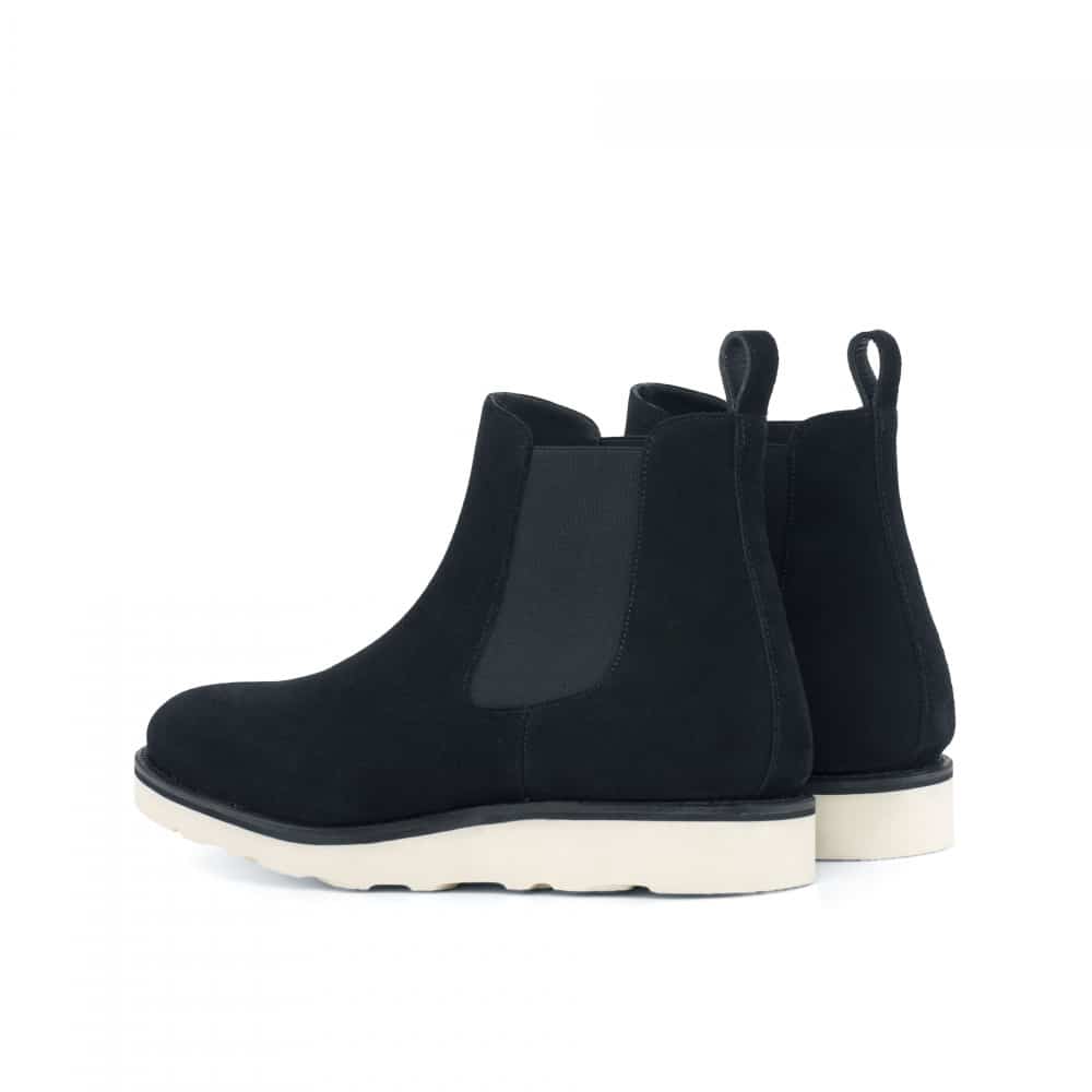 Vellano Black Suede Lightweight Chelsea Boot