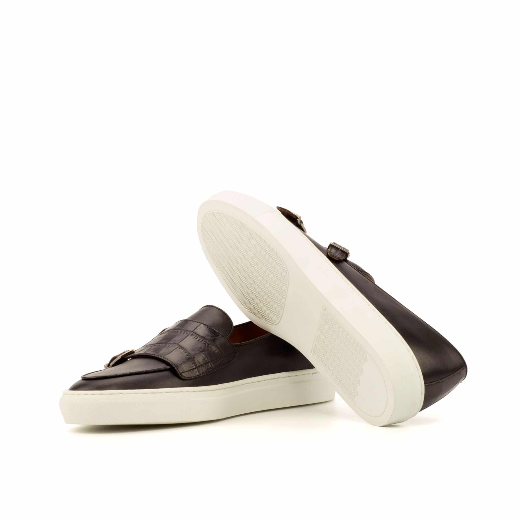 Vellano Jazzy Black Croco Monk Blegain Loafer Sneaker