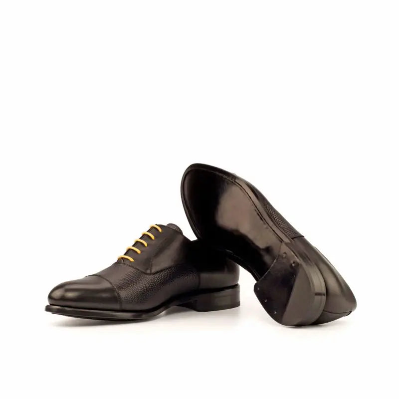 Vellano Black Yellow Oxford Lace Up Shoes