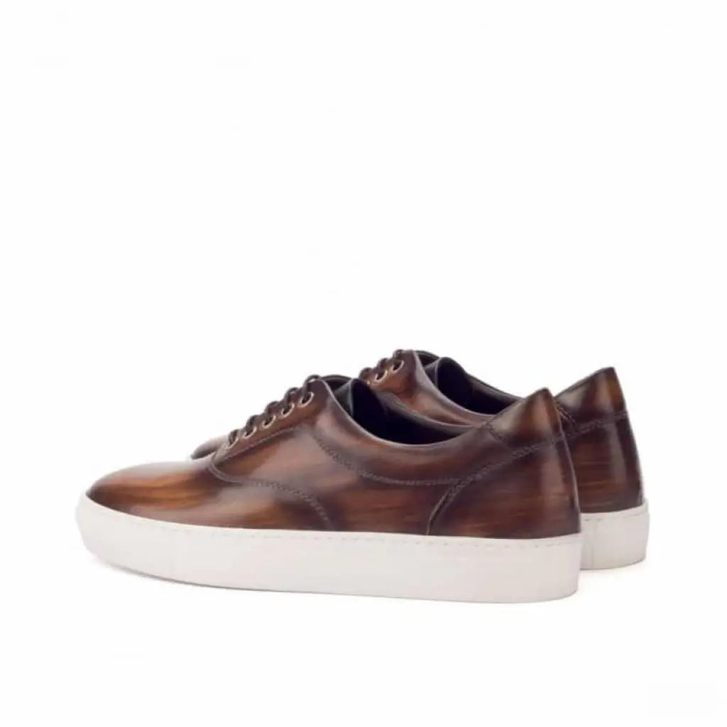 Vellano Daniel Cognac Wood Texture Sneakers