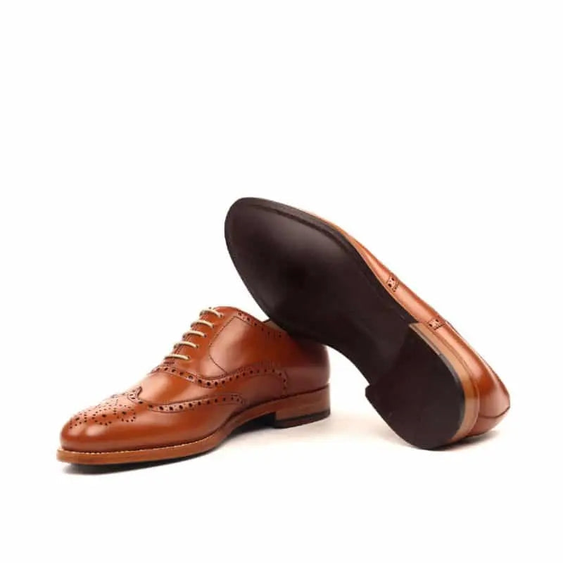 Vellano Stuart Full Brogue Dress Shoe – Tan