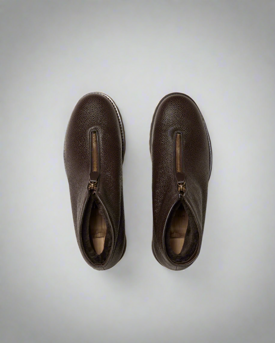 Vellano Funas Brown Leather Zipper Boot