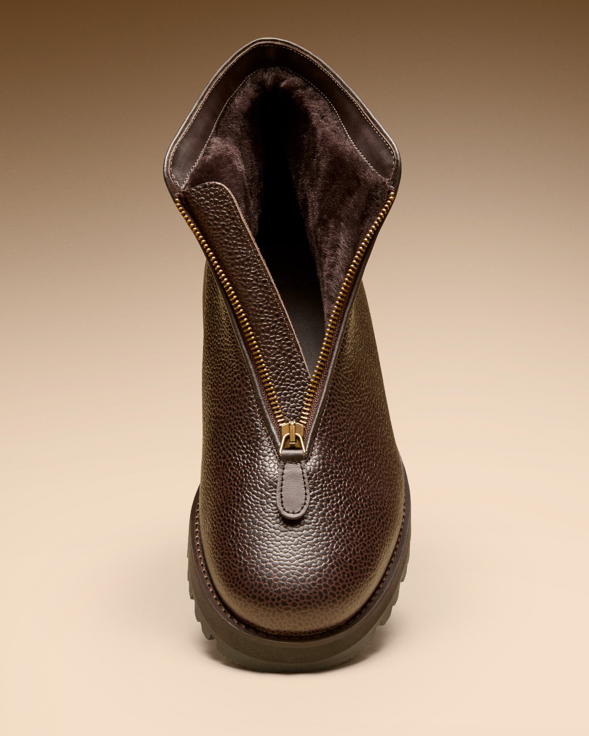 Vellano Funas Brown Leather Zipper Boot