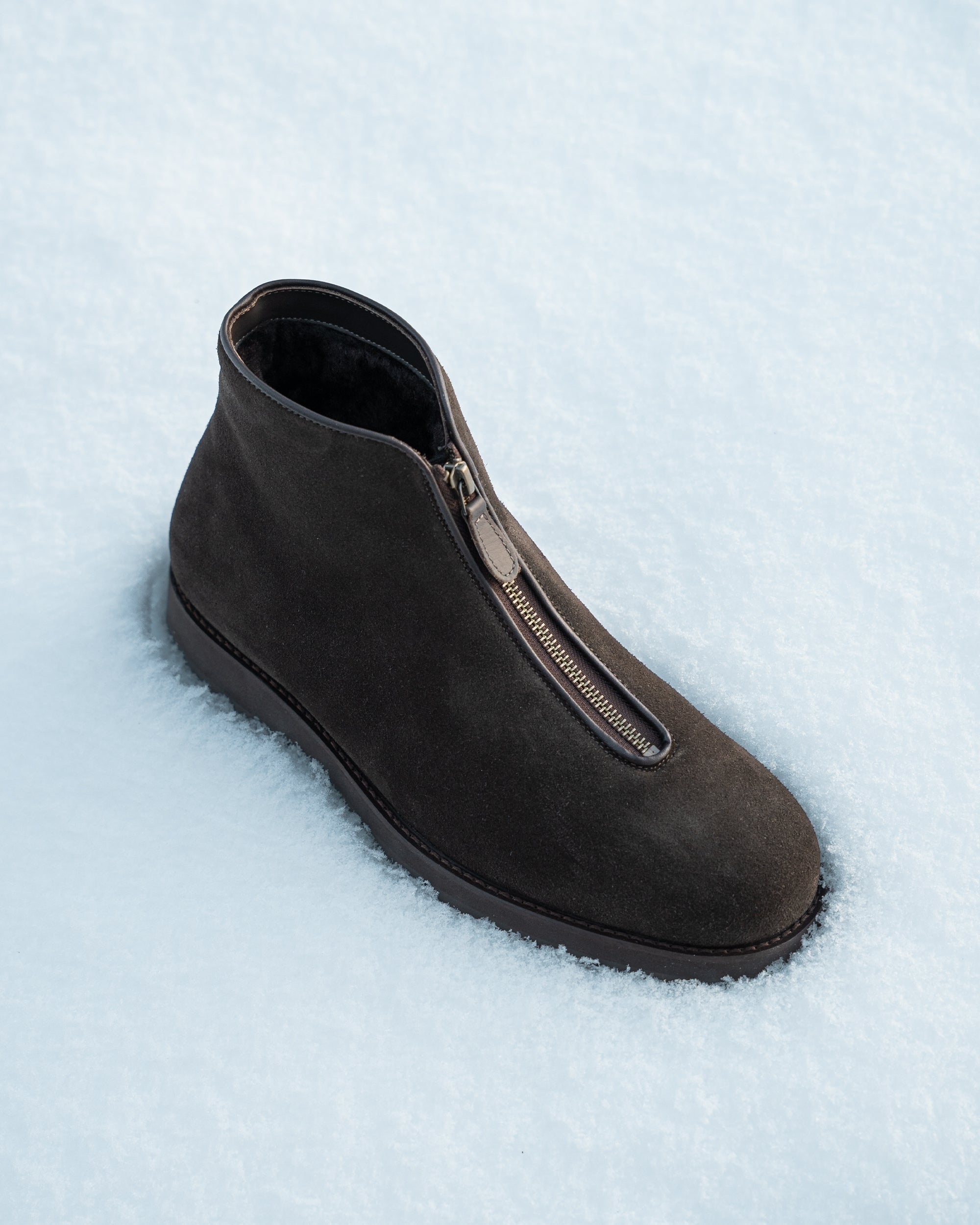 Vellano Funas Brown Suede Zipper Boot