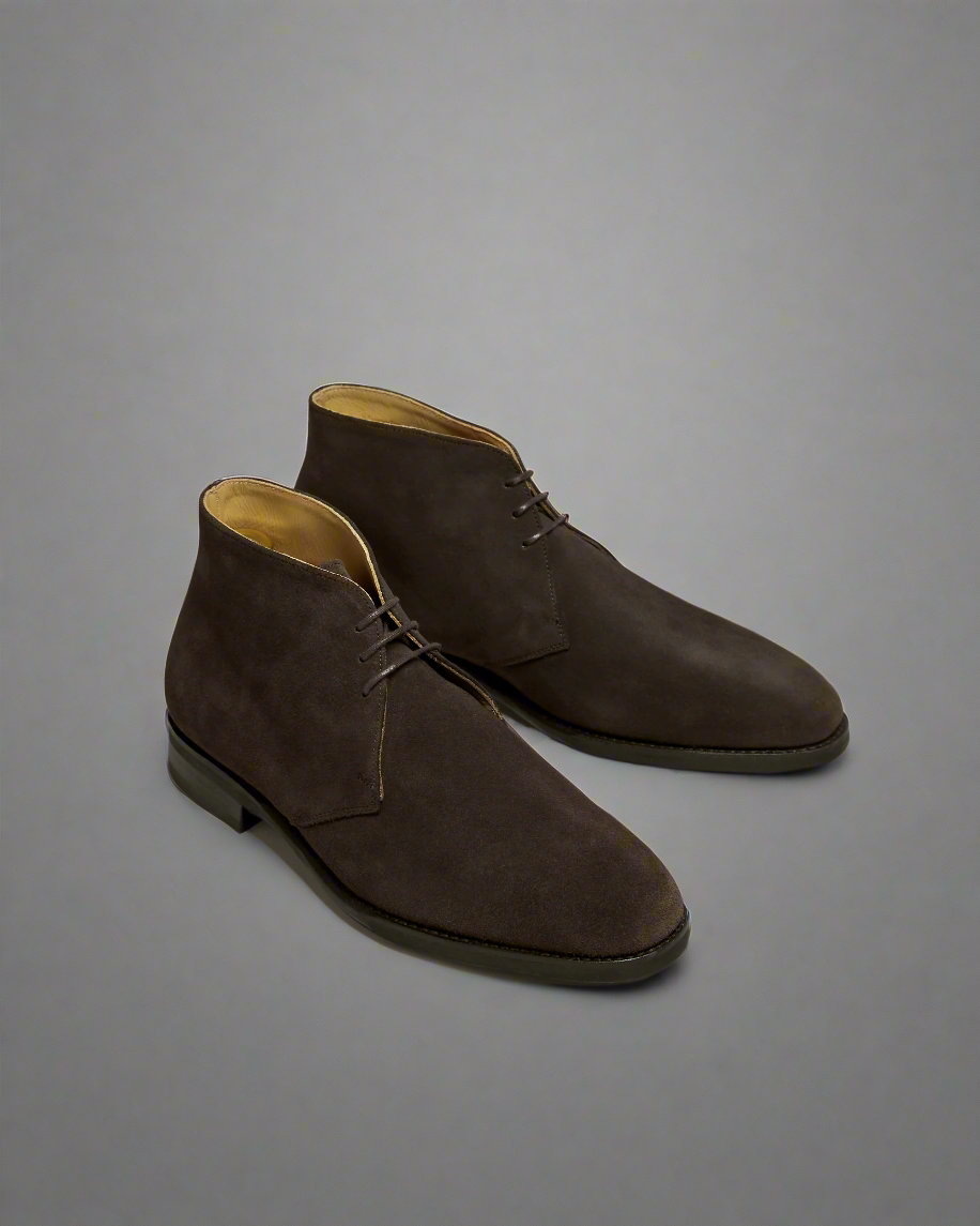 Vellano Gyllsjo Dark Brown Suede Chukka Boots