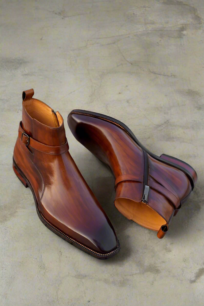 Vellano Briarwalk Comfort Leather Chelsea Boots for Men with Supportive Sole