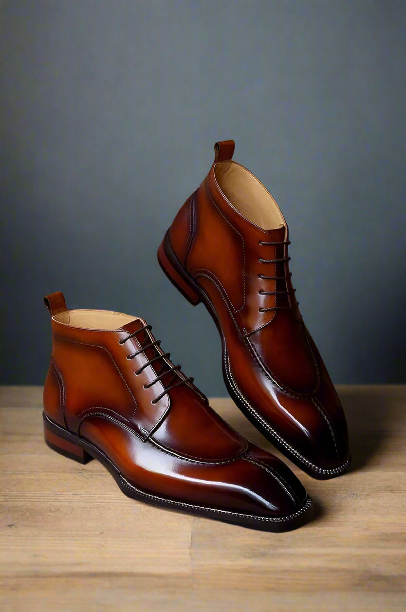 Vellano Wexford Elite Men’s Leather Dress Shoes with Refined Detailing