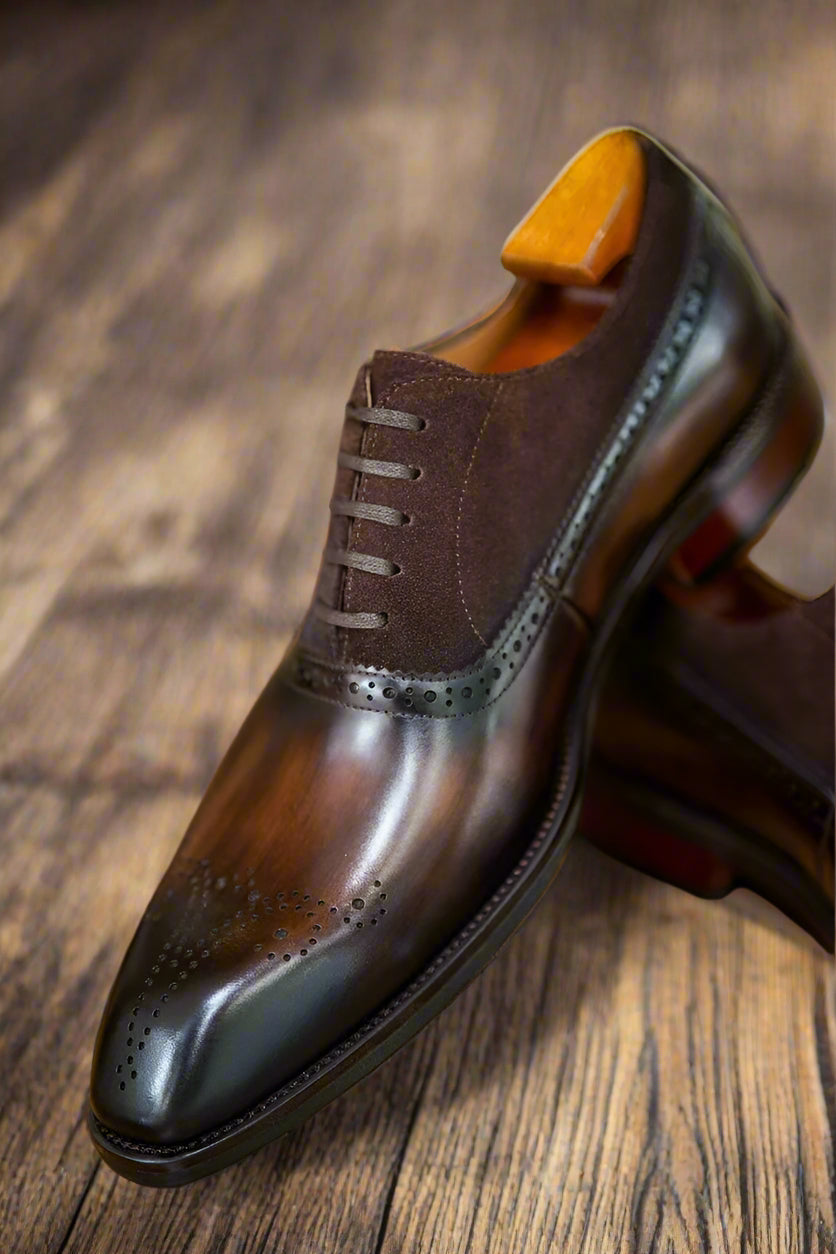 Vellano Redmont Vale Suede Lace Up Shoes for Men with Classic Comfort