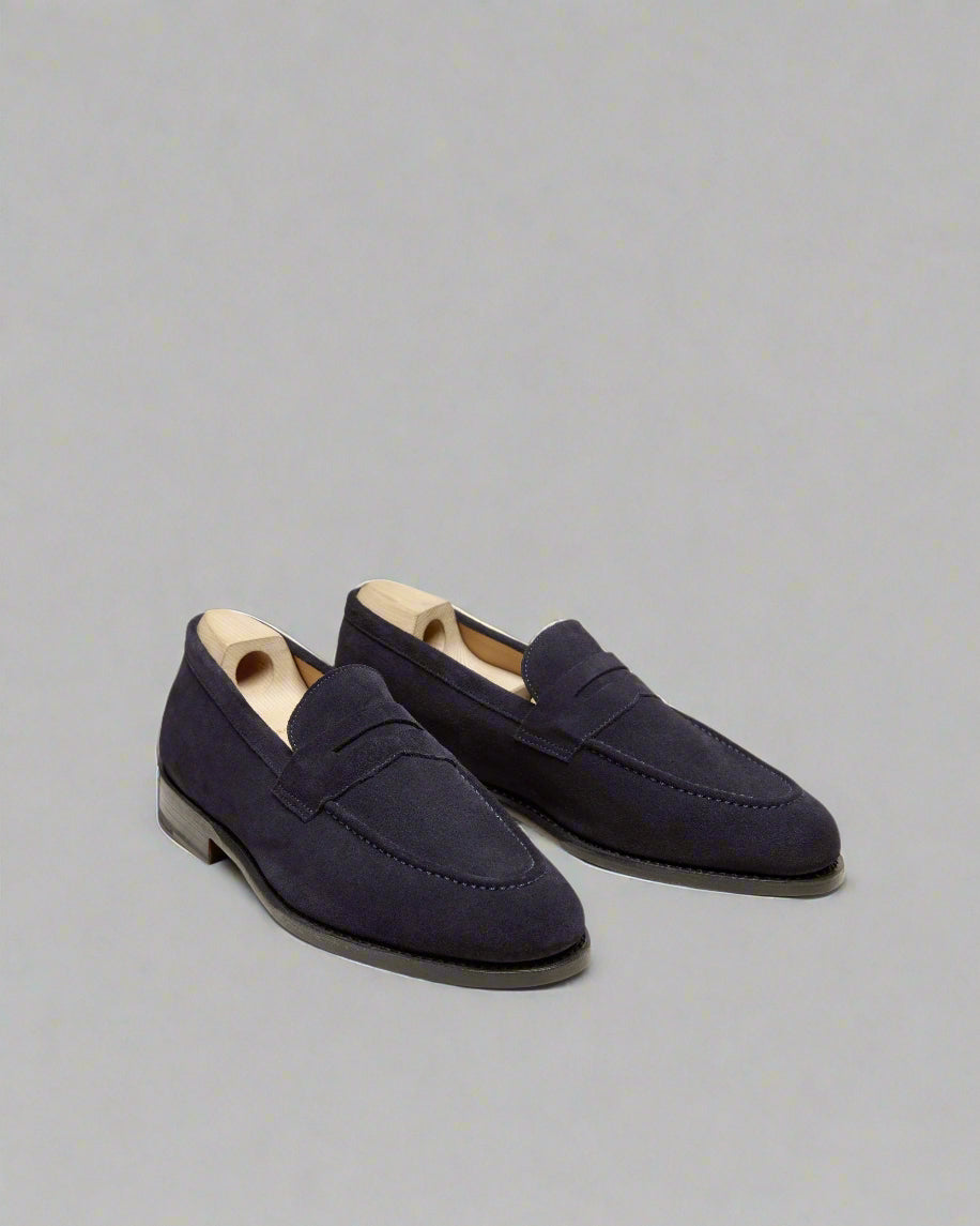 Vellano Lysekil Navy Suede Loafer