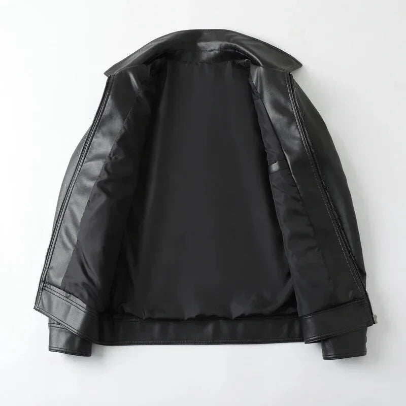 Vellano Moto Black Classic Leather Jacket