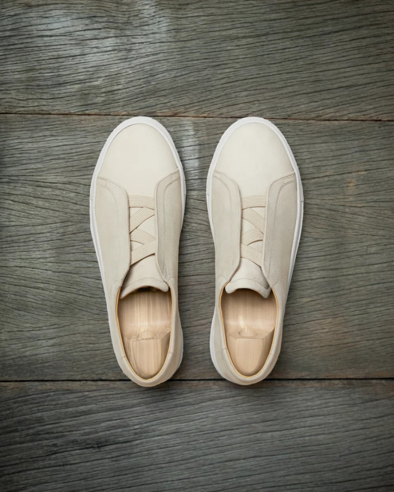 Vellano Alno Beige Nubuck Leather Sneakers
