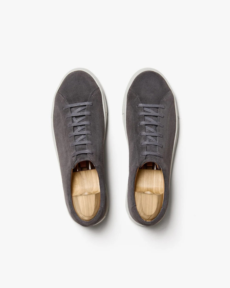 Vellano Oaxen Dark Grey Suede Low Top Sneakers