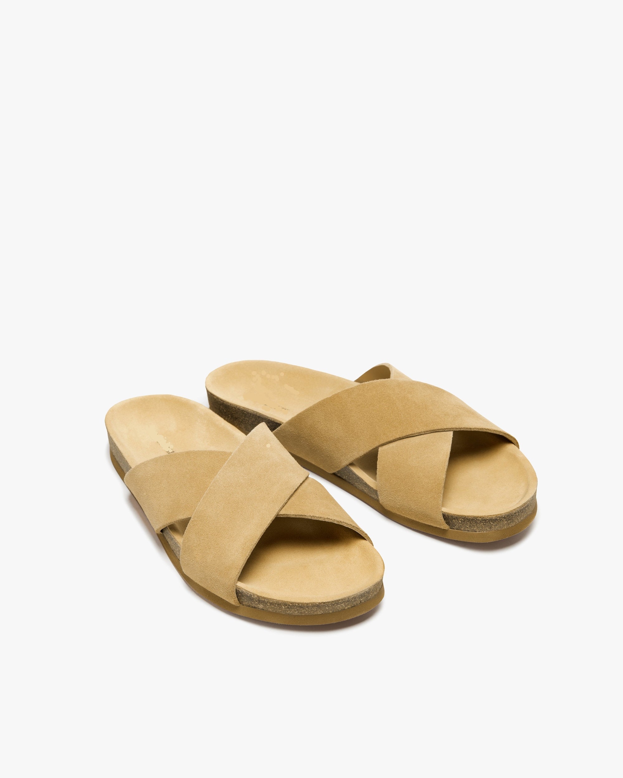 Vellano Sand Suede Leather Sandals