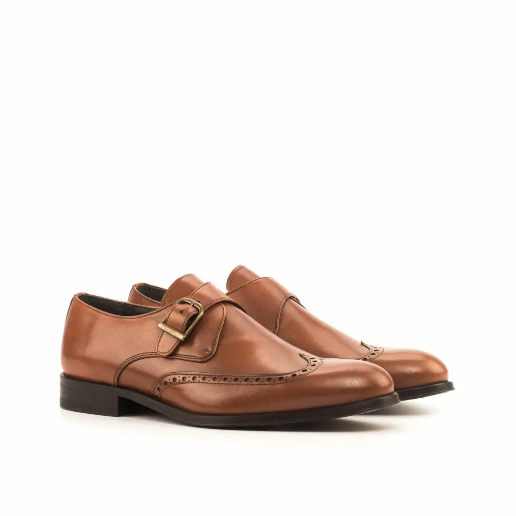 Vellano Charles Full Tan Brogue Monk