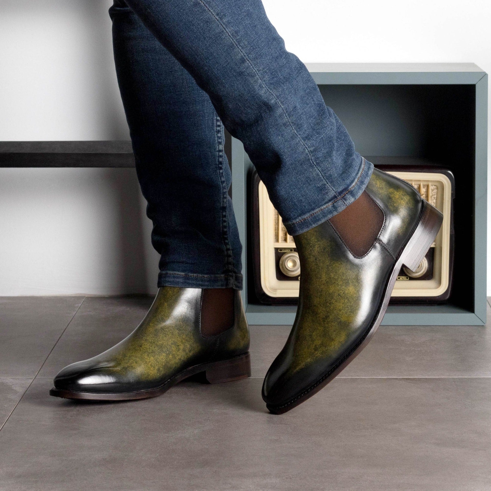 Vellano Green Marble Chelsea Boot