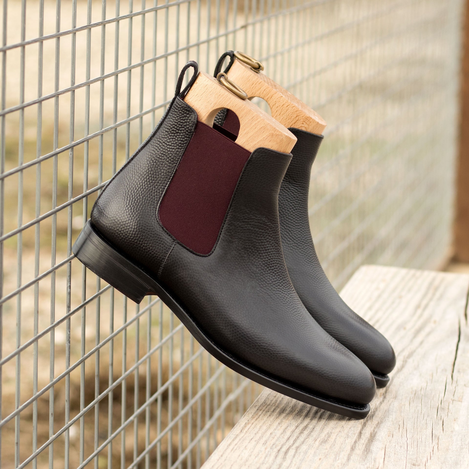 Vellano Classy Milled Grain Leather Chelsea Boot
