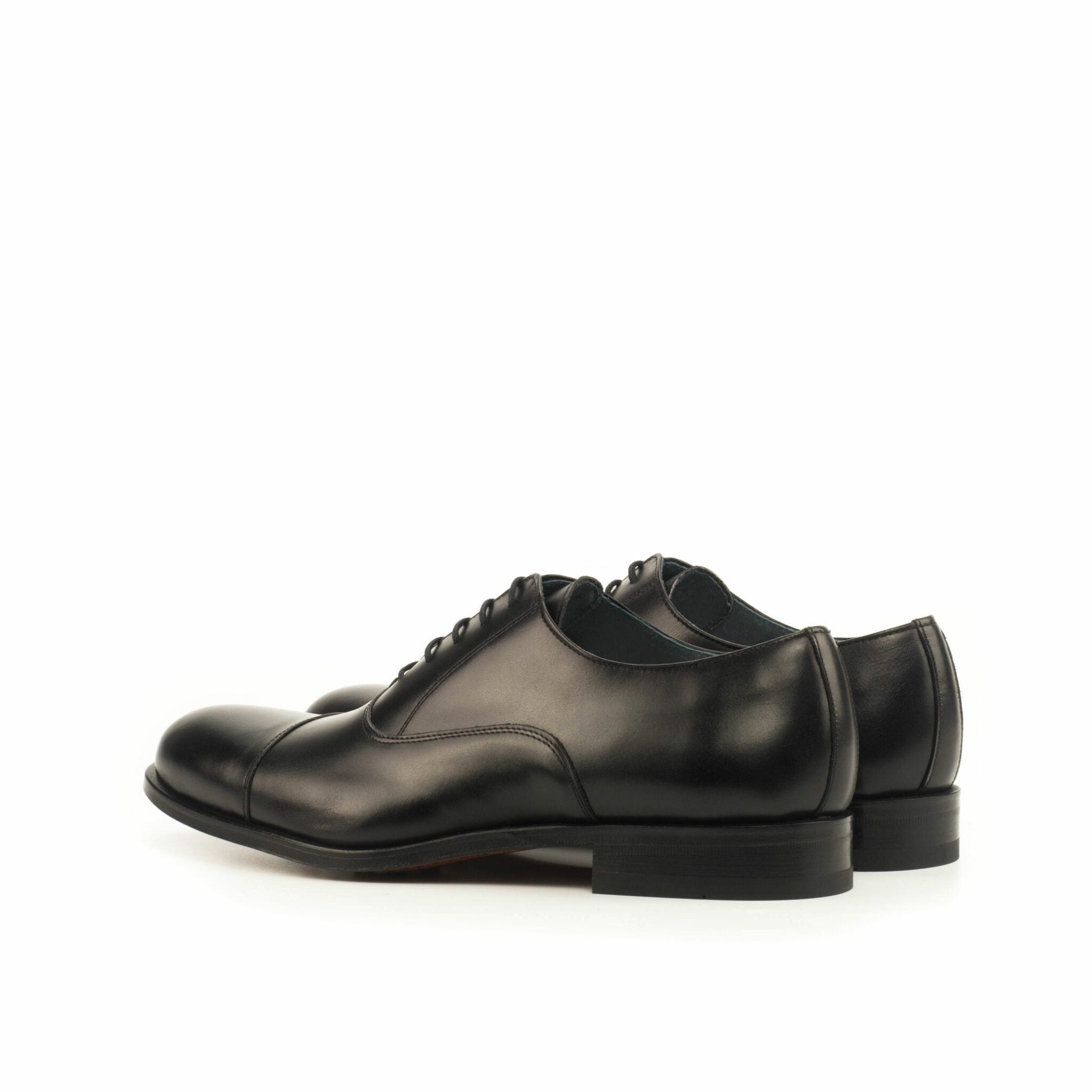 Vellano Black Premium Cap Toe Oxford Shoes