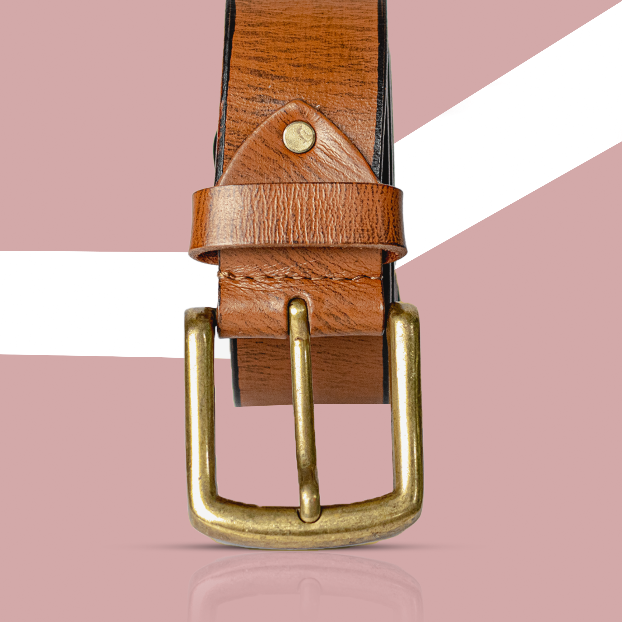 Vellano Oakridge Line Brown Imported Leather Belt for Everyday Strength and Style