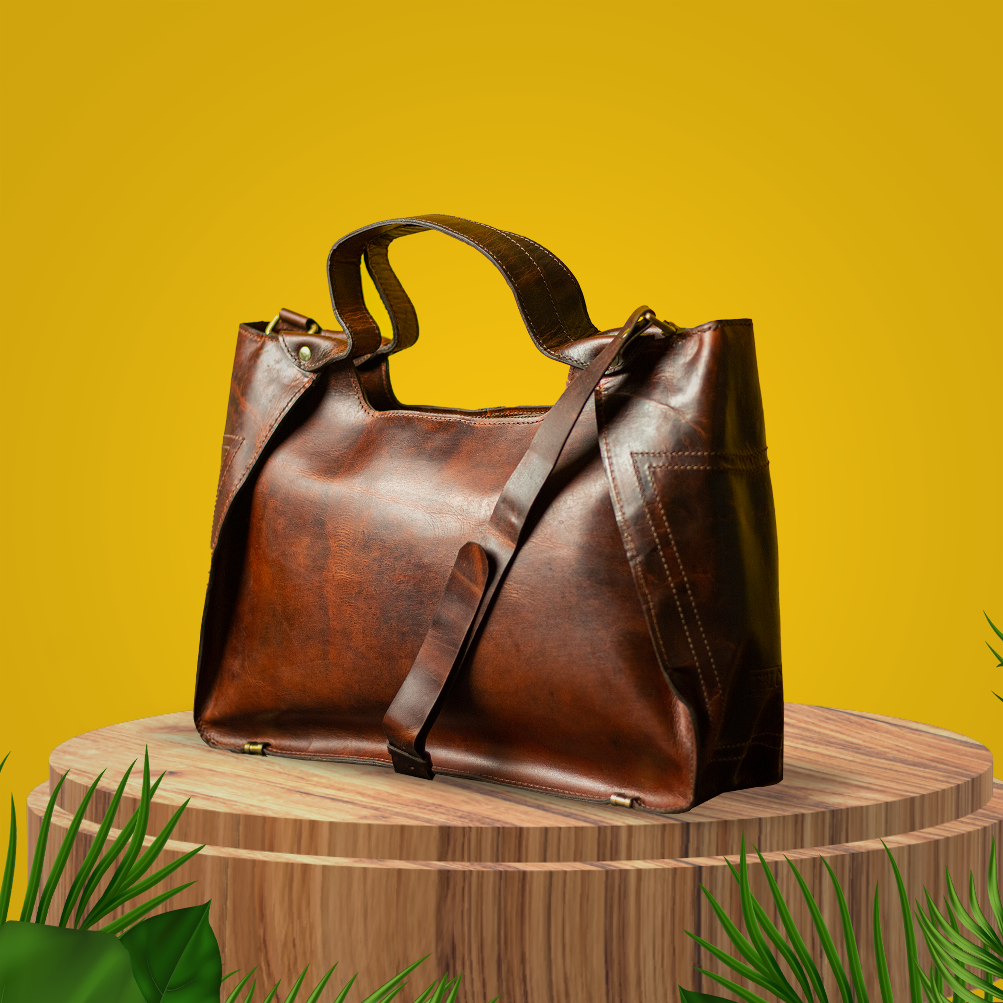 Vellano Harborgrain Structured Leather Tote for Women's Signature Style