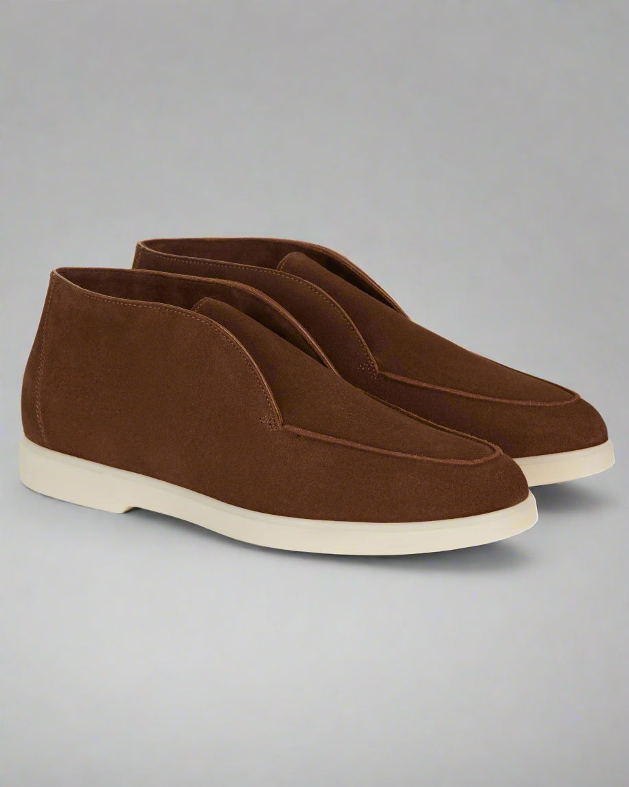 Vellano Brown Suede Loafers