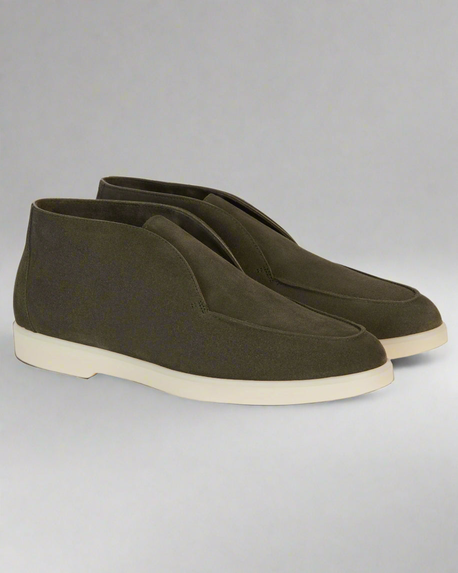 Vellano Bramleigh Green Suede Loafers
