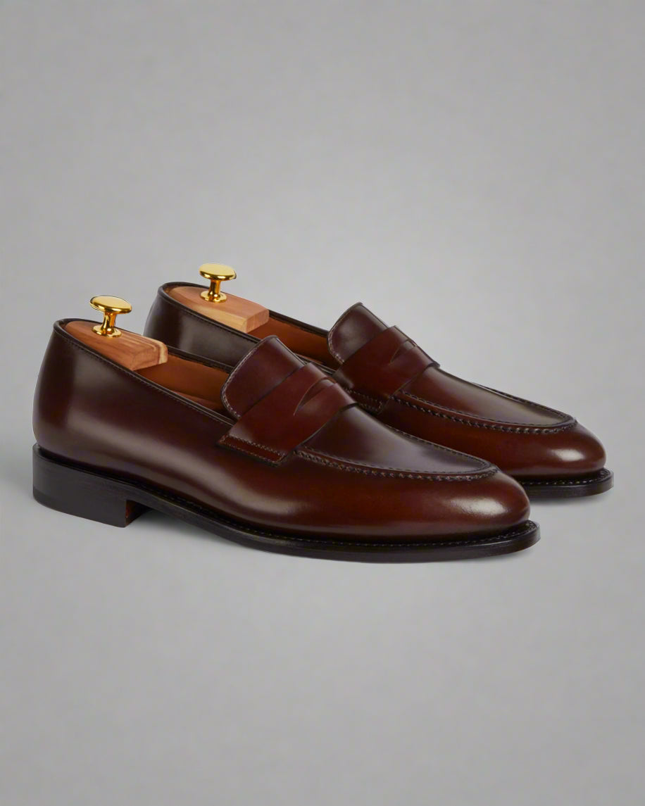 Vellano Eldwyne Dark Brown Cordovan Tapered Loafers
