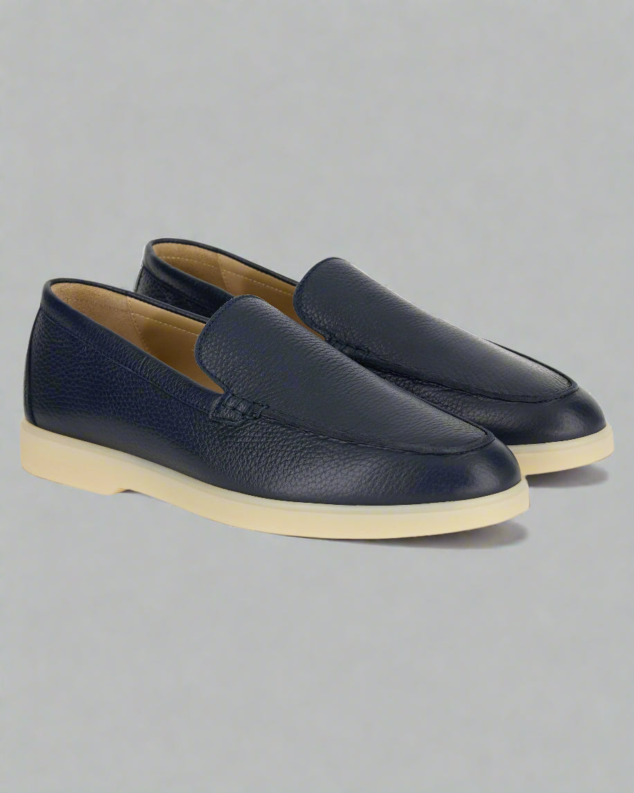 Vellano Calbridge Deer Leather Loafers in Blue