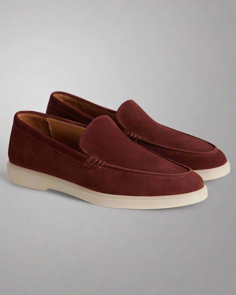 Vellano Calbridge Suede Loafers in Red