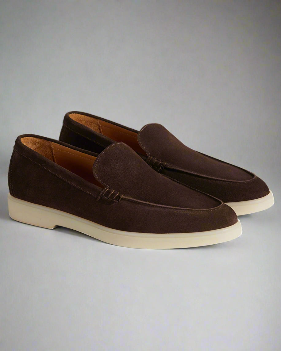 Vellano Calbridge Suede Loafers in Dark Brown