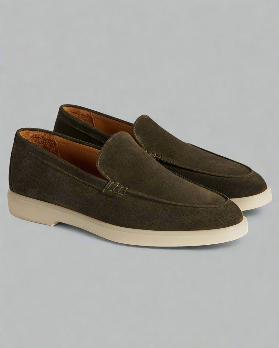 Vellano Calbridge Suede Loafers in Green