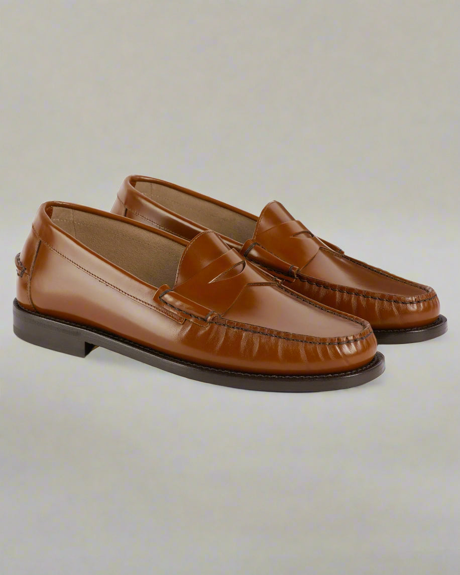 Vellano Cognac Penny Loafers
