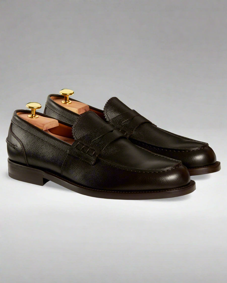 Vellano Harrowmere Tumbled Leather Penny Loafers