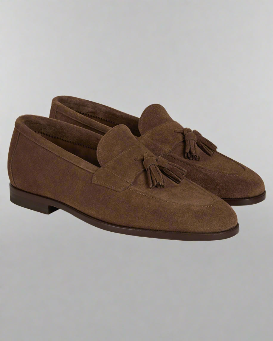 Vellano Straccadent Bark Brown Suede Loafers