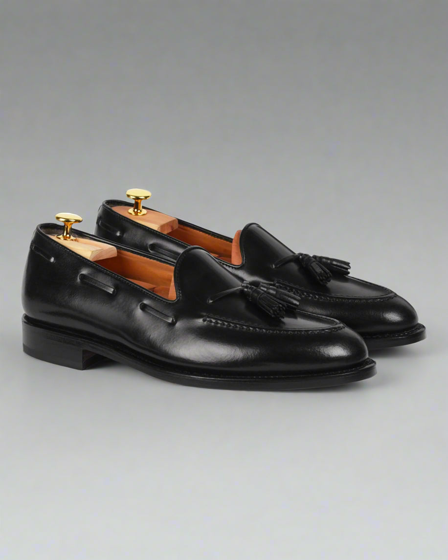 Vellano Halverton Black Cordovan Tassel Loafers