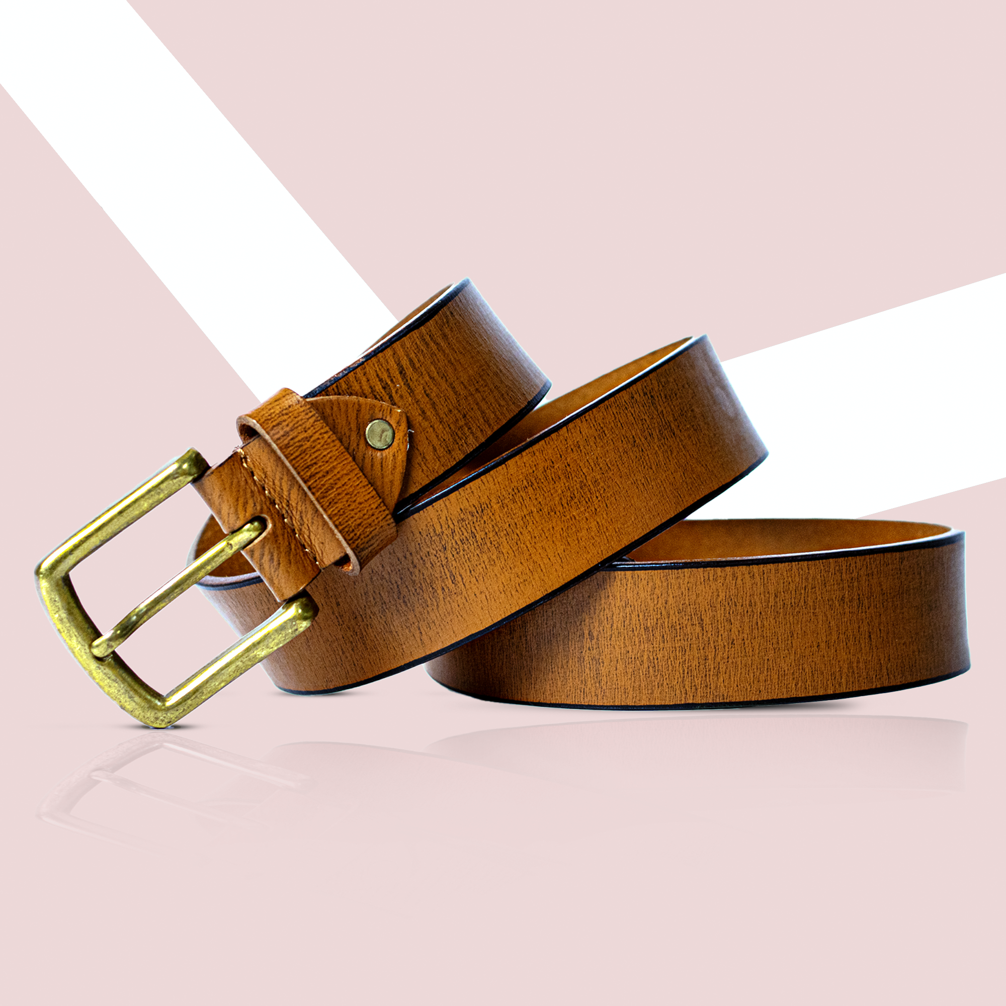 Vellano Oakridge Line Brown Imported Leather Belt for Everyday Strength and Style